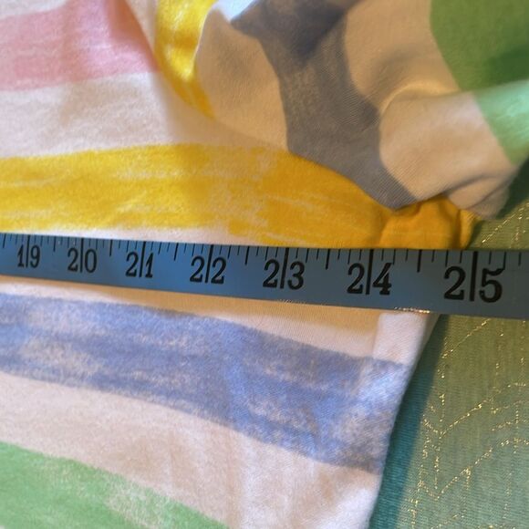 Kim Rogers perfectly Soft pastel color striped XXL 100% Cotton Tee Shirt NWOT - Picture 10 of 10